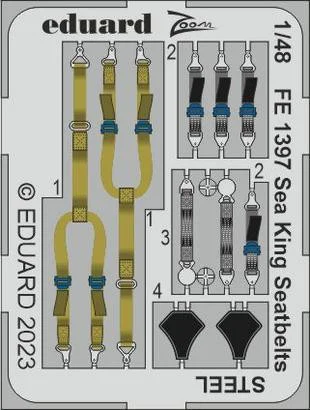1/48 Eduard Sea King seatbelts STEEL