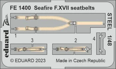 1/48 Eduard Seafire F.XVII seatbelts STEEL Zoom set