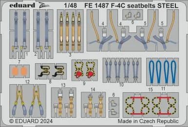 1/48 Eduard F-4C seatbelts STEEL Zoom set for HOBBY 2000 / ACADEMY