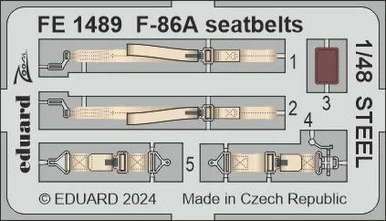 1/48 Eduard F-86A seatbelts STEEL Zoom set for CLEAR PROP