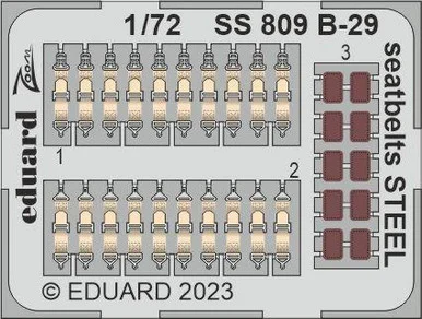 1/72 Eduard B-29 seatbelts STEEL