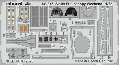 1/72 Eduard S-199 Erla canopy Weekend Zoom set