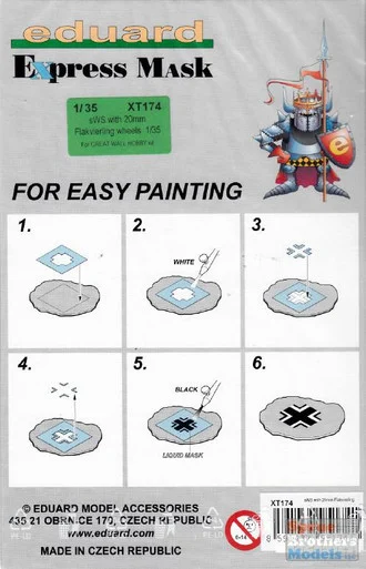 EDUXT174 1:35 Eduard Mask - sWS with 20mm Flak Wheels Masks (GWH kit)