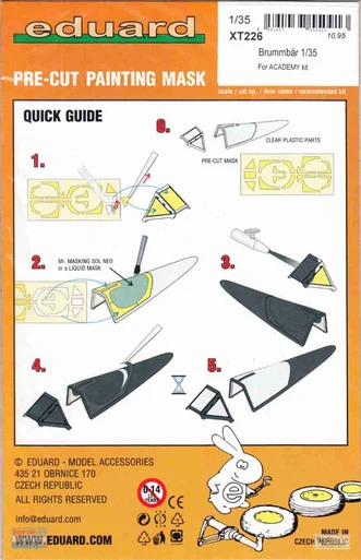 EDUXT226 1:35 Eduard Mask - Brummbar Wheel Masks (ACA kit)