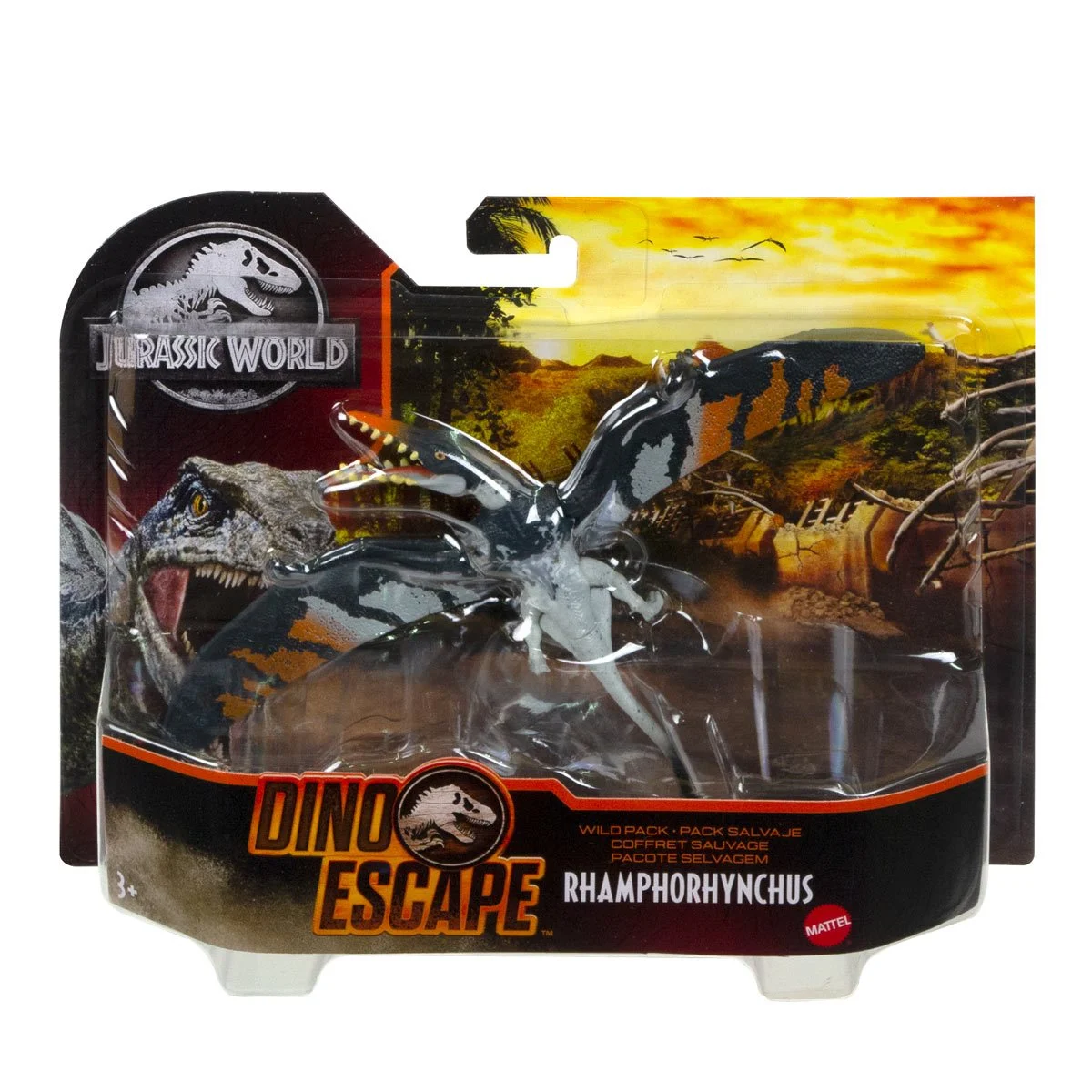 Jurassic World Wild Pack Wave 3, Ramphorhynchus Dinosaur Action Figure - Mattel