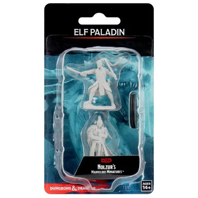 Wizkids 73707 Dungeons & Dragons Nolzur`s Marvelous Unpainted Miniatures: Male Elf Paladin