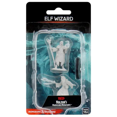 Wizkids 73709 Dungeons & Dragons Nolzur`s Marvelous Unpainted Miniatures: Male Elf Wizard