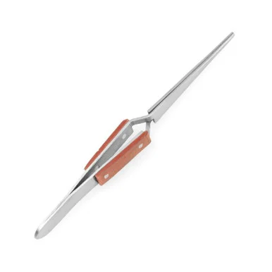 Enkay ENK1046-C Straight, Wood Handle Soldering Tweezers