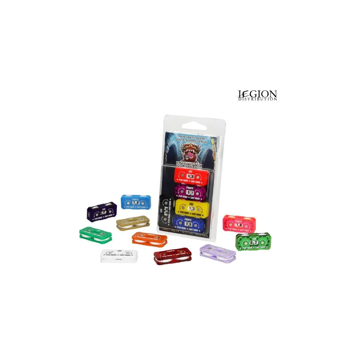 Epic Loot Box - Rectangular Score Counters (0-99) 5 pieces