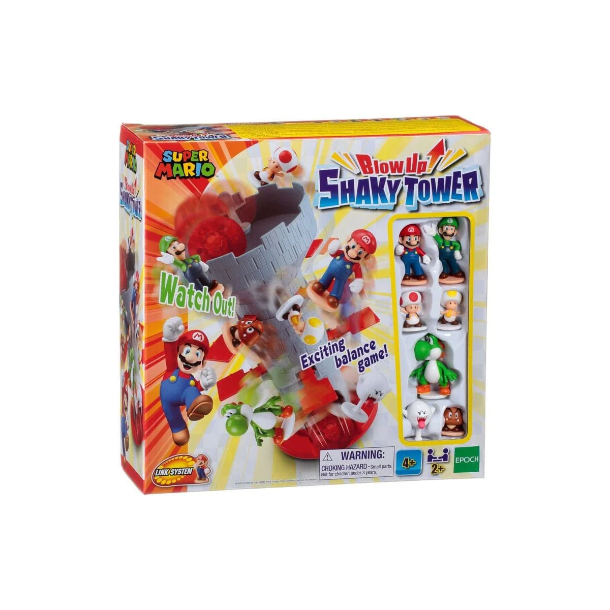 Super Mario game Blow Up! Shaky Tower Board game - Epoch Toys