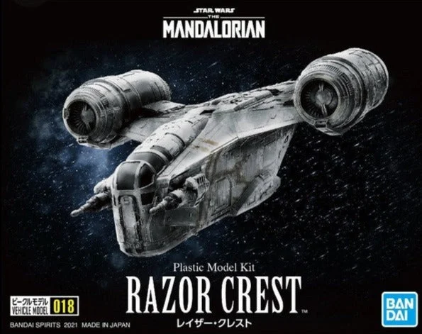 Star Wars Vehicle #018 “The Mandalorian” Razor Crest, 1/220 Scale Plastic Model Kit - Bandai