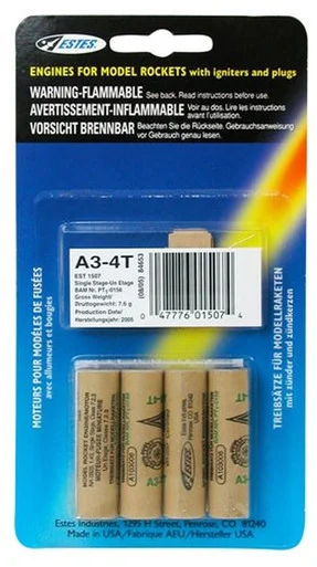 Estes EST10013 A3-4T Engines/4pk (was EST1507)