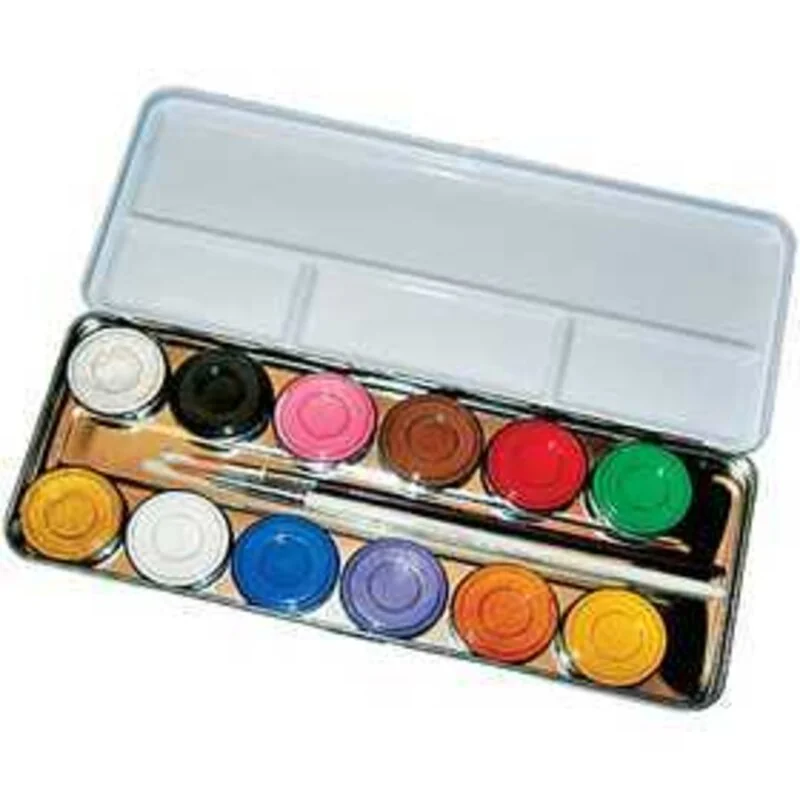 Water Makeup Palette, asstd colours, 12colours Painting - Eulenspiegel