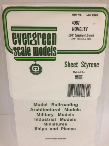 Evergreen Styrene Novelty Siding, .060 SP