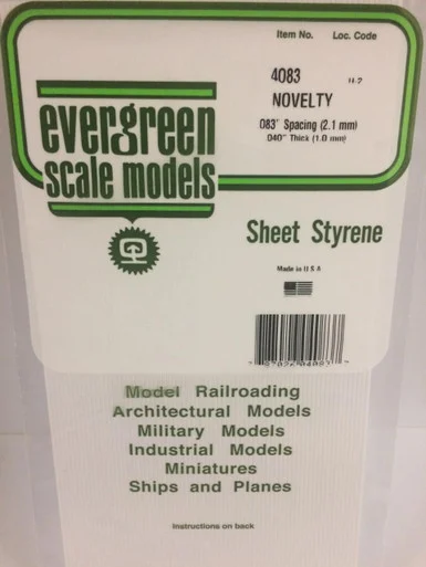 Evergreen Styrene Novelty Siding, .083 SP