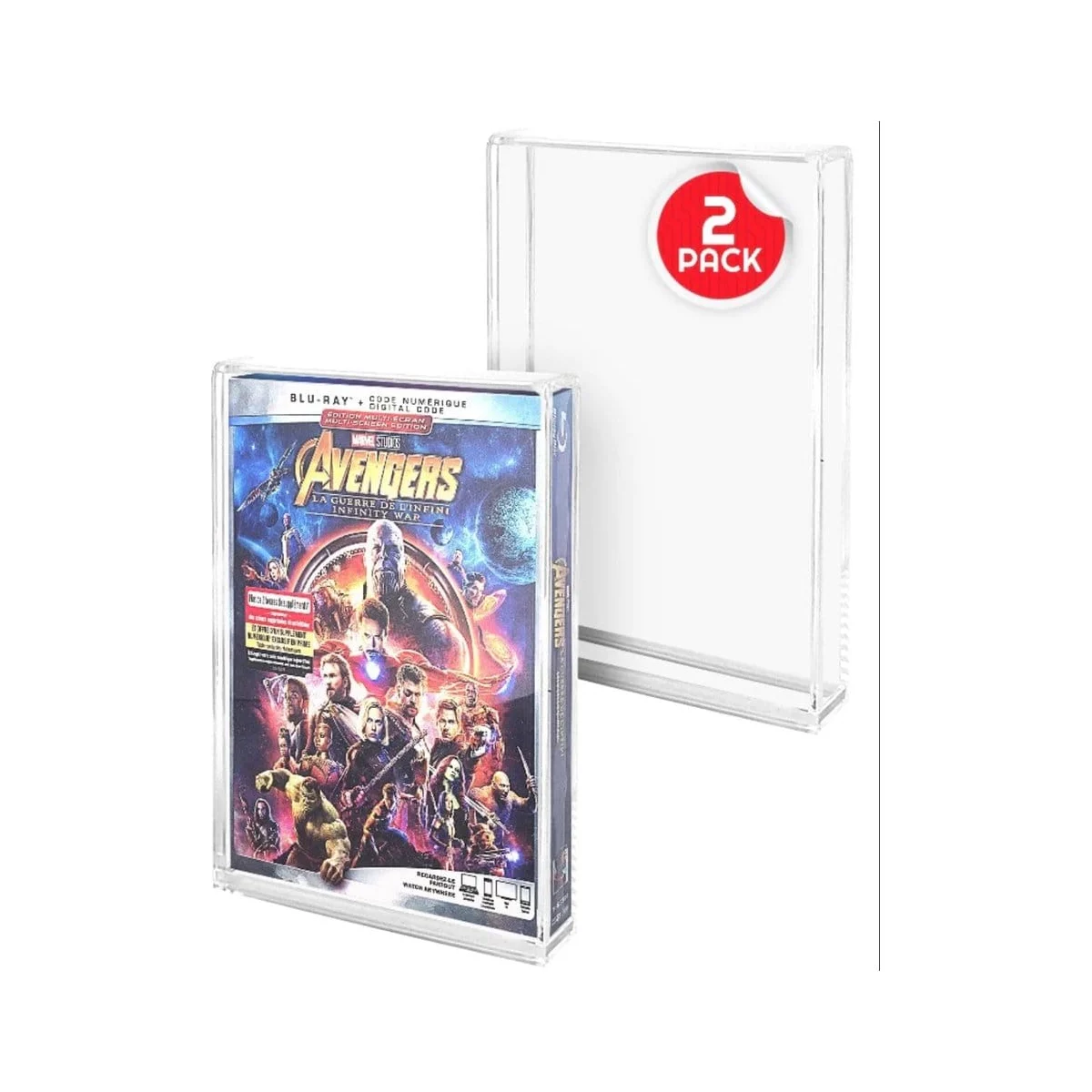 Pack of 2 acrylic protective cases for PS3/PS4/Blu-Ray/XBOX One