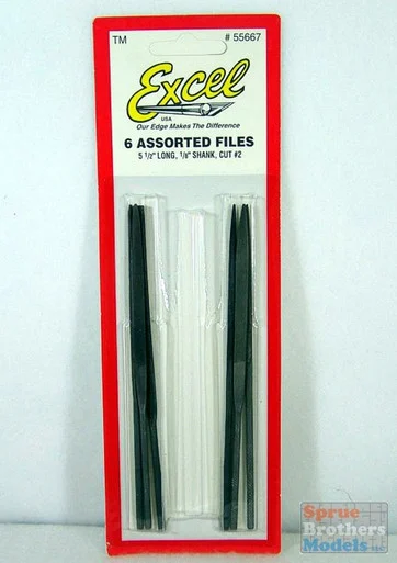 EXL55667 Excel 6 Assorted File Set 5 3/4" Cut #2 #55667