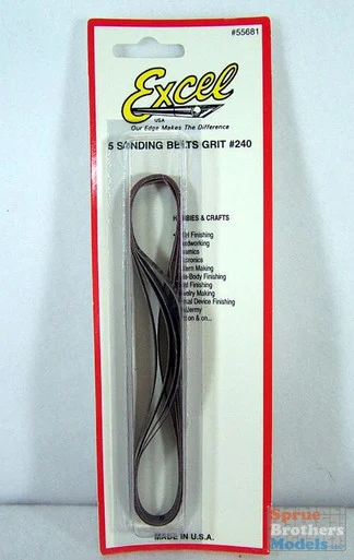 EXL55681 Excel #240 Grit Sanding Belts (5 pcs) #55681