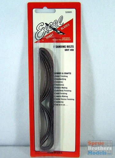 EXL55685 Excel #80 Grit Sanding Belts (5 pcs) #55685
