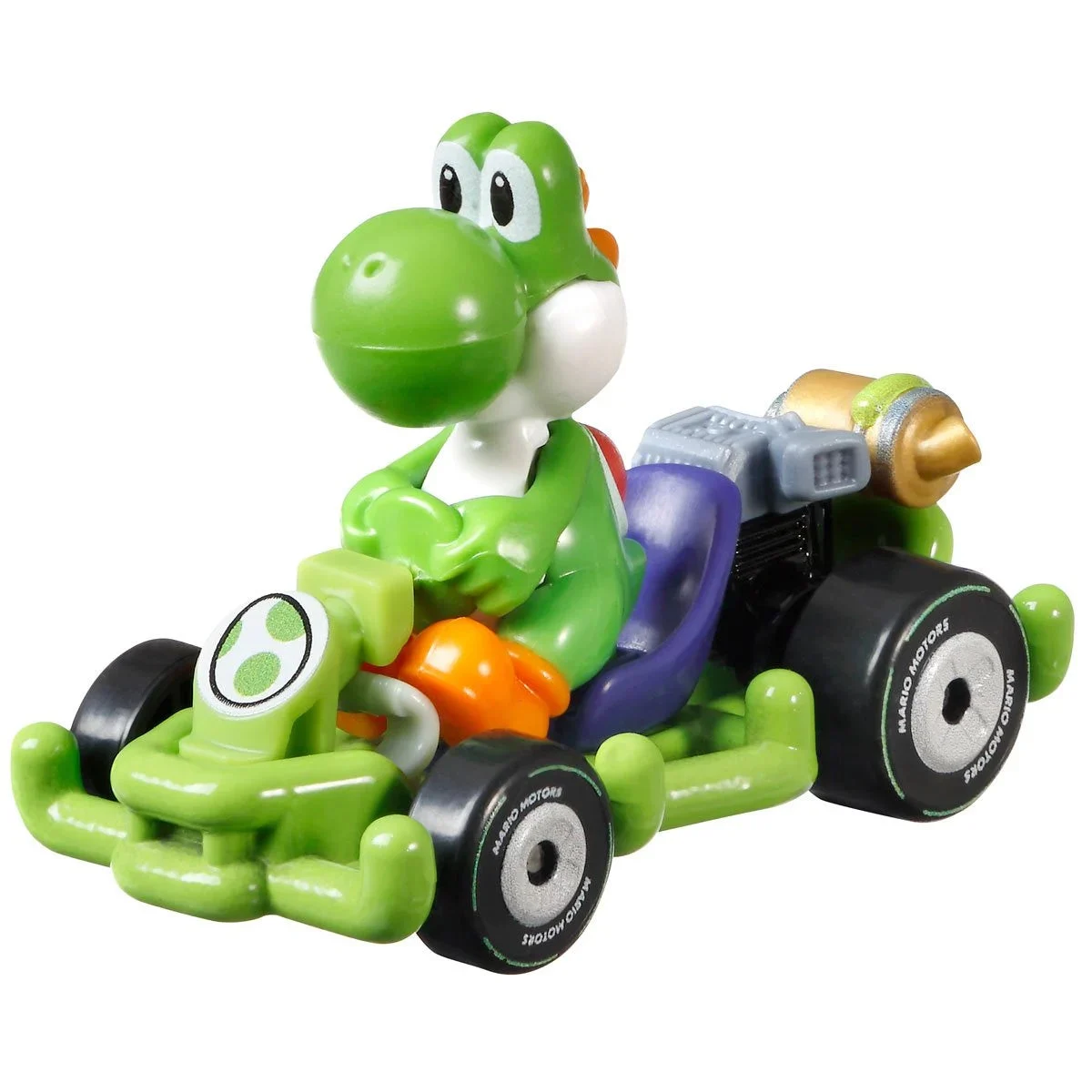 Hot Wheels Mario Kart – Yoshi Pipe Frame Kart 1/64 Scale Diecast Car - Mattel
