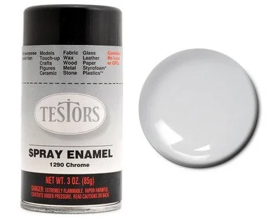 Testors 1290 Chrome Enamel Spray 3oz