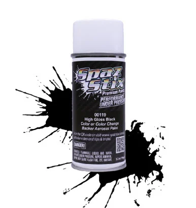 Spaz Styx 00119 High Gloss Black / Backer Paint Aerosol 3.5oz - Spaz Stix