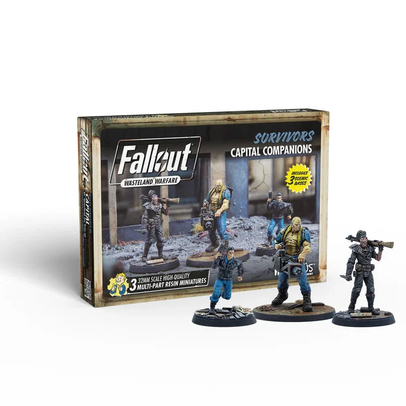 Modiphius 32mm Fallout: Wasteland Warfare – Survivors: Capital Companions – CAPITAL Collection