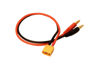Racers Edge 1623 Charge Adapter: M XT60 to M 4mm bullets- 300mm wire