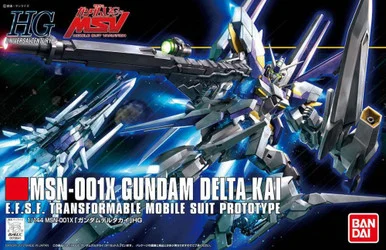 Bandai 5061577 #148 MSN-001X Gundam Delta Kai E.F.S.F. Transformable Mobile Suit Prototype HGUC 1/144 Scale Model Kit