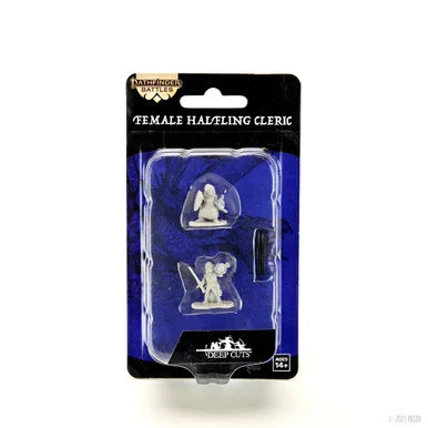 Wizkids 90261 Pathfinder Deep Cuts Unpainted Miniatures: Halfling Cleric Female