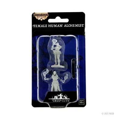 Wizkids 90329 Pathfinder Deep Cuts Unpainted Miniatures: Human Alchemist Female
