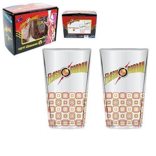 Flash Gordon 16 oz. Glass Set of 2 - Bif Bang Pow!