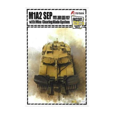 1/72 Flyhawk M1A2 SEP with Mine Clearing Blade System Armor Model Kit - Flyhawk Models