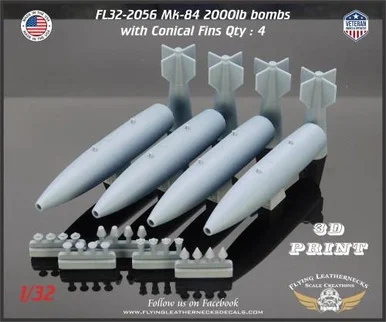 1/32 Flying Leathernecks Mk-84 2000lb Bombs with Conical Fins (4)