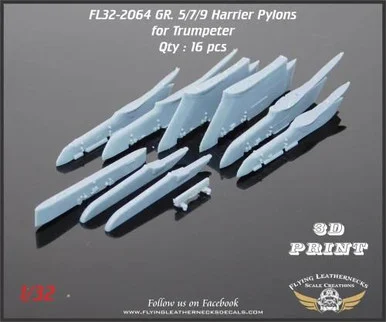 1/32 Flying Leathernecks Harrier Gr.5/7/9 Weapons Pylons for Trumpeter