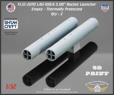 1/32 Flying Leathernecks LAU-10D/A 5.00 Rocket Launcher (empty),thermally protected (2)