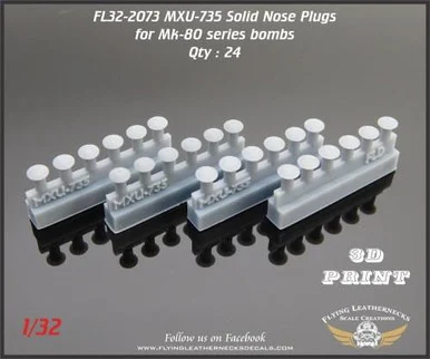 1/32 Flying Leathernecks MXU-735 Solid Nose Plugs for Mk-80 Series