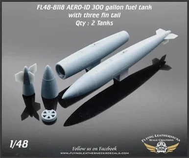 1/48 Flying Leathernecks AERO-1D 300 Gal Fuel Tank W/ Three Fin Tail