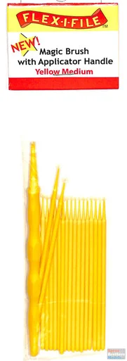 FLXM929005 Flex-I-File Magic Brush with Applicator Handle - Yellow Medium