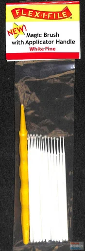 FLXM930001 Flex-I-File Magic Brush with Applicator Handle - White Fine
