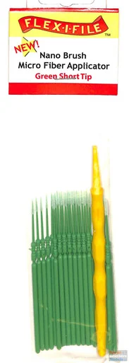 FLXN934001 Flex-I-File Nano Brush Micro Fiber Applicator - Green Short Tip