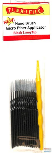 FLXN934002 Flex-I-File Nano Brush Micro Fiber Applicator - Black Long Tip