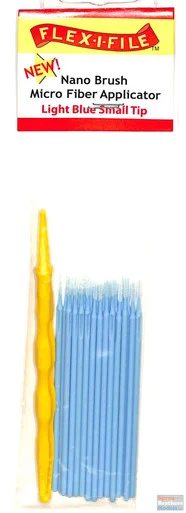 FLXN935003 Flex-I-File Nano Brush Micro Fiber Applicator - Light Blue Small Tip