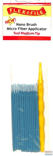 FLXN935004 Flex-I-File Nano Brush Micro Fiber Applicator - Teal Medium Tip