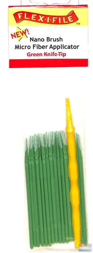 FLXN938001 Flex-I-File Nano Brush Micro Fiber Applicator - Green Knife Tip