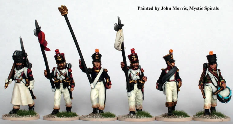 Napoleonic French Regimental Command, 28 mm Scale Model Metal Figures - Perry Miniatures