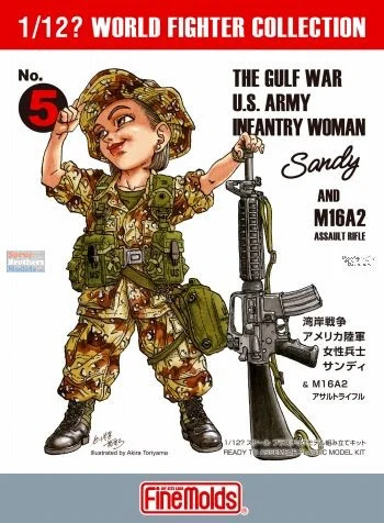 FNMFT005 1:12 Fine Molds Gulf War US Infantry Woman 'Sandy' & M16A2