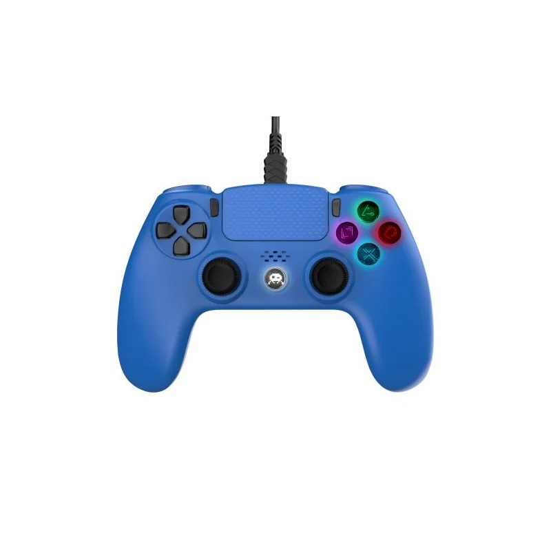 Blue Wired Controller for PS4 with 3M Cable with Jack Gamepad - Freaks and Geeks