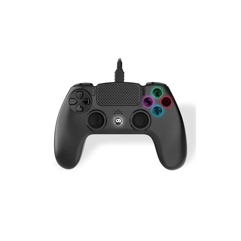 Black Wired Controller for PS4 with 3M Cable with Jack Plug Gamepad - Freaks and Geeks