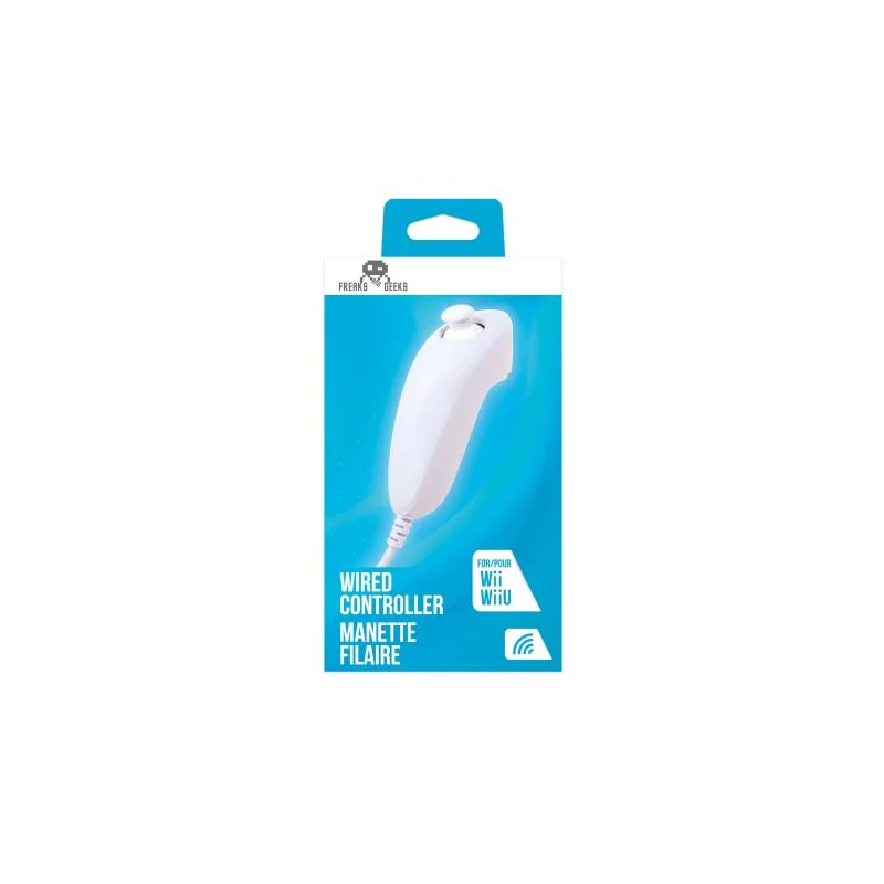 Wii white nunchuk controller Gamepad - Freaks and Geeks